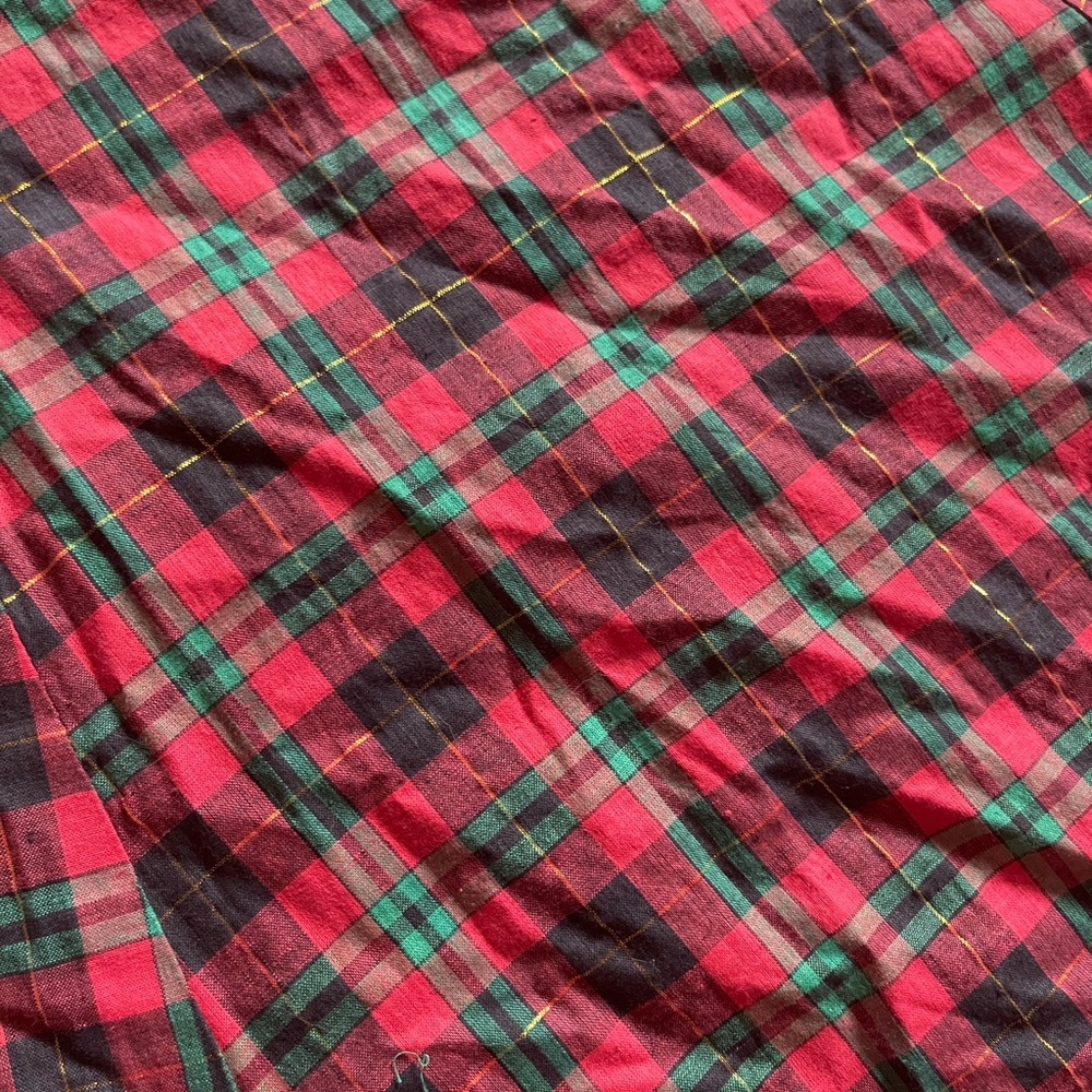 70s Vintage Volup Plus Size Plaid Prairie Holiday Dress - Picture 7 of 10